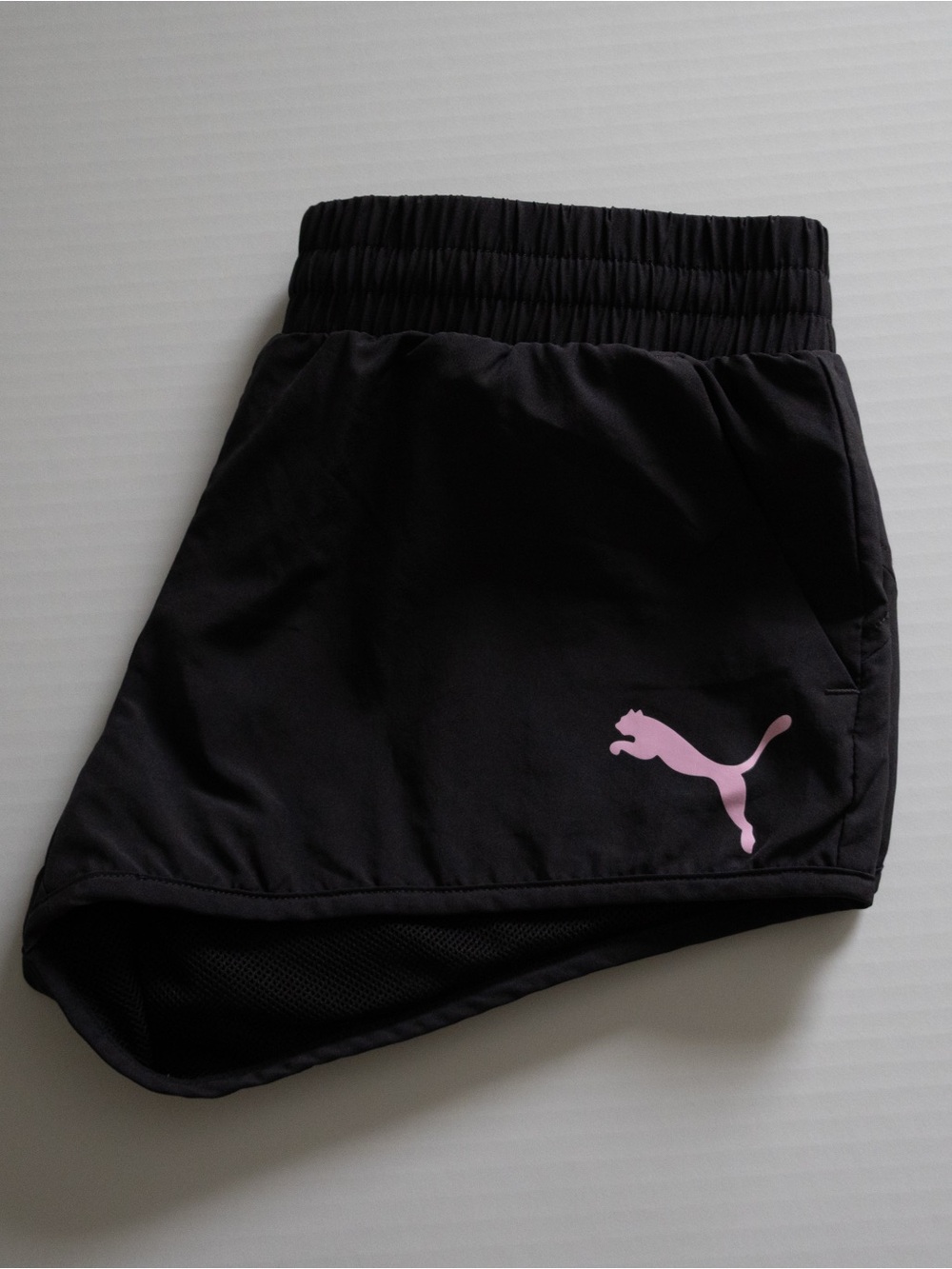 NWOT Women’s Puma Black Athletic Shorts with Pink Puma Logo